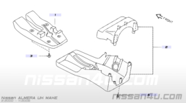 Beschermplaat stuurkolom Nissan Almera N16 48472-BM410