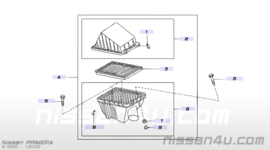 Luchtfilterhuis Nissan Primera P11/WP11 16500-9F500