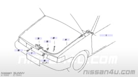 Female hood lock Nissan Sunny N13 65601-60M00 Original.