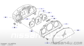 Kilometerteller/cockpit Nissan Almera N15 diesel 24810-2N312