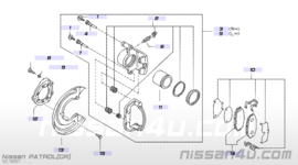 Pad kit-disc brake rear-axle RB28T Nissan Patrol Y61 44060-VB190