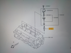 Spark plug Nissan B2401-8H51D-VA N16/ P12/ T30/ V10