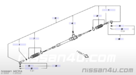 Stuurkogel Nissan Micra K11 48520-4F125 Nieuw.