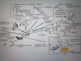 Anti-slip-strip side-step 5-deurs Nissan Terrano2 R20 96056-1F260