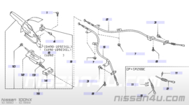 Moer handremkabel Nissan 01225-00511