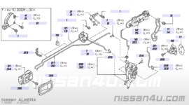 Afstandsplaatje deurslotvanger Nissan 80575-50Y00 Gebruikt.
