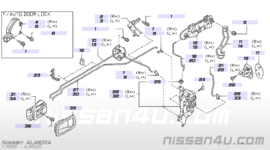 Bedieningsstang deurslot linksvoor Nissan Almera N15 80507-0N000