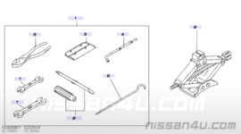 Bag-tool Nissan 99504-50Y00 A32/ B13/ CA33/ D22/ D22S/ J30/ LCD22/ M11/ N14/ N15/ S14/ W10/ Y10/ Z32/ Z33 Used part.