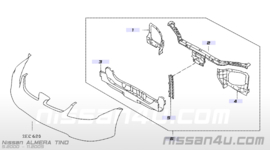 Support assy-radiator core,lower Nissan Almera Tino V10 62530-BU730 Original.