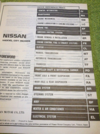 Service manual ''Model D21 series Supplement-IV'' Nissan Pickup D21 SM9E-D21SG0 Gebruikt.