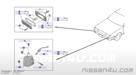 Lamp clearance, left-hand Nissan Sunny B12 Wagon B6175-60A00 (IKI 3200) Original.