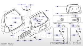 Aanslagrubber achterklep Nissan Micra K11 90878-41B60