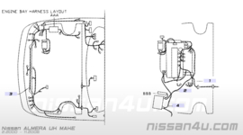 Massakabel QG15DE/ QG18DE Nissan N16/ P12 24080-BN100
