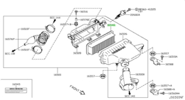 Luchtfilter HR12DR Nissan Micra K13 16546-3HD0A Origineel
