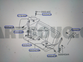 Afdekdop montageschroef veiligheidsgordel achter Nissan 100NX B13 01307-00601 Gebruikt.