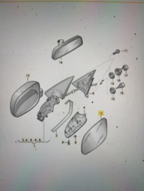 Spiegelglas rechts Seat/ VW 3B1 857 522 C