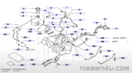 Brandstofvulslang Nissan Primera P11 17228-2F015 P11/ WP11