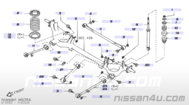 Beschermhoes/stofhoes schokdemper achteras Nissan Micra K11 55240-6F600