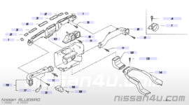 Kachelventilatiebuis Nissan Bluebird T12/ T72 27870-D4500 Versie 2. Gebruikt.