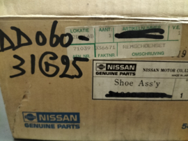 Shoe-set rear brake 254 X 60 Nissan King Cab D21 DD060-31G25 Original.