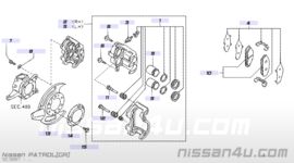 Brake pads front axle ZD30DDTI Nissan Patrol Y61 D1060-VC091
