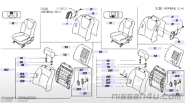 Bijrijdersstoel Nissan Primera P11/ WP11 H7000-9F668