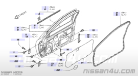 Portier linksvoor Nissan Micra K11 80101-74B30 (Z11)