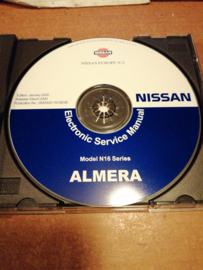 Electronic Service manual '' Model N16 series '' Nissan Almera N16 SM0A00-1N16E0E Used part.