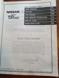 Service manual '' Model TD series diesel engine '' 1st revision, 10de druk SM7E-00TDG1