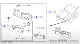 Dagrijlampglaasje rechts Nissan Sunny N14 26152-73C00