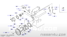 Engine coolant temperature sensor CA20E/ GA16DS Nissan 22630-D5900 P10/ T72 Used part.