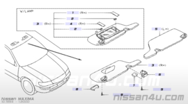 Zonneklephouder Nissan Maxima A32 96409-15U02