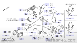 Deurslot mechaniek rechtsvoor Nissan Primera P10 80552-01U61