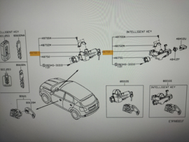 Contactslot Nissan Qashqai J10 D8700-JD000 Gebruikt.