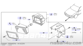 Mistlampsteun links Nissan Primera Wagon W10 26915-90N00