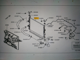 Radiateur R9M Nissan Qashqai J10 21400-BB50A Nieuw.