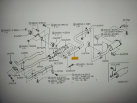 Middendemper CG13DE Nissan Micra K11 20300-99B02 Gebruikt.