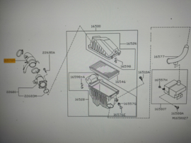 Slangklem aanvoerslang 16578-AU00A QG15DE/ QG16DE/ QG18DE Nissan N16/ P12/ V10 (20250717) Gebruikt.