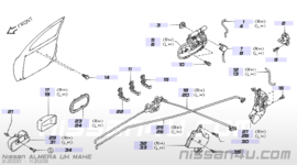 Afdekkap cilinderslot Nissan 80647-BN860 Origineel.