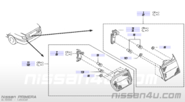 Lamp rear combination, outher right-hand Nissan Primera P11 - sedan 26550-2F026