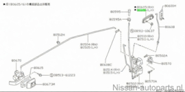 Handle front door outside, left-hand Nissan Micra K10 80607-01B00 Original.