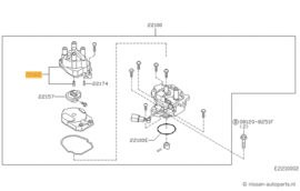 Cap distributor SR20DE Nissan Primera P11 22162-2J910 Original.
