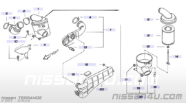 Resonator luchtinlaat Nissan Terrano WD21 / Terrano2 R20 16585-80G01
