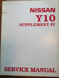 Service manual '' Model Y10 series supplement-IV '' Nissan Sunny Wagon Y10 SM5E-Y10SE0