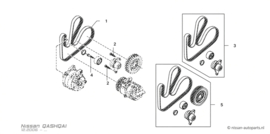 Multiriem 7PK1705 M9R Nissan J10/ JJ10/ T31 11720-JG70B Origineel.