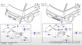 Richtingaanwijzer linksvoor Nissan Vanette CG22 26129-16C10