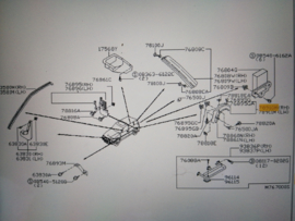 Spatbordverbreder rechtsachter Nissan Terrano2 R20 K3828-8F205 (93828-8F200) Schade.