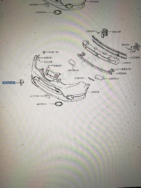 Mistlamplijst Nissan Qashqai J11, voorbumper, 62256-4EA0A