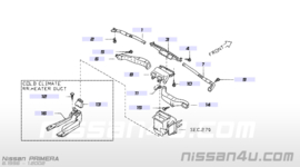 Kacheventilatiebuis rechts Nissan Primera P11 27811-2F900