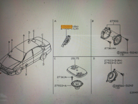 Speaker A-stijl rechts Nissan Primera P11 28148-2F510 Gebruikt.